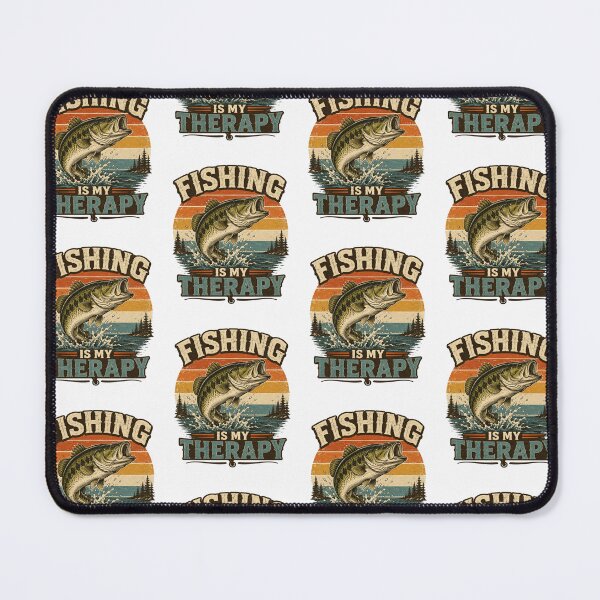 Item preview, Fishing Is My Therapy Vintage Bass designed and sold by PixelModeShop.