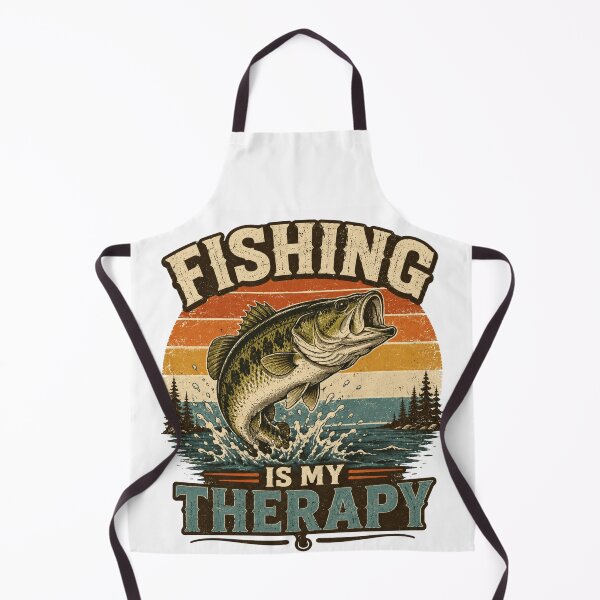 Item preview, Fishing Is My Therapy Vintage Bass designed and sold by PixelModeShop.
