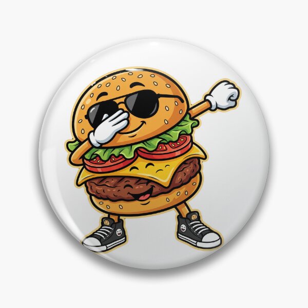 Item preview, Cool Dabbing Burger Cartoon Character designed and sold by PixelModeShop.