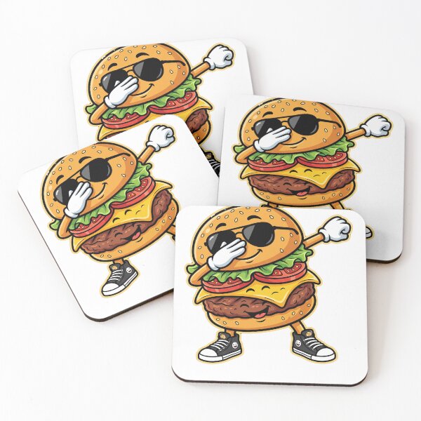 Item preview, Cool Dabbing Burger Cartoon Character designed and sold by PixelModeShop.