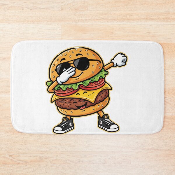 Item preview, Cool Dabbing Burger Cartoon Character designed and sold by PixelModeShop.