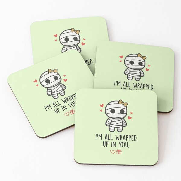 Item preview, Cute Mummy Love Pun - I'm All Wrapped Up In You Couples Gift designed and sold by WormJ.