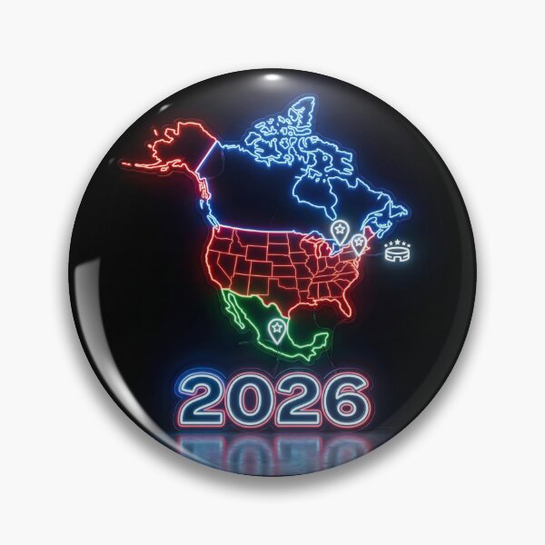 Item preview, World Cup 2026 — Neon Map North America Host Nations designed and sold by David Mateo ArtWorks.