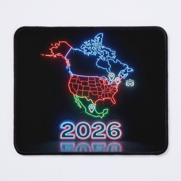 Item preview, World Cup 2026 — Neon Map North America Host Nations designed and sold by David Mateo ArtWorks.