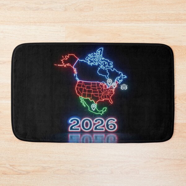 Item preview, World Cup 2026 — Neon Map North America Host Nations designed and sold by David Mateo ArtWorks.