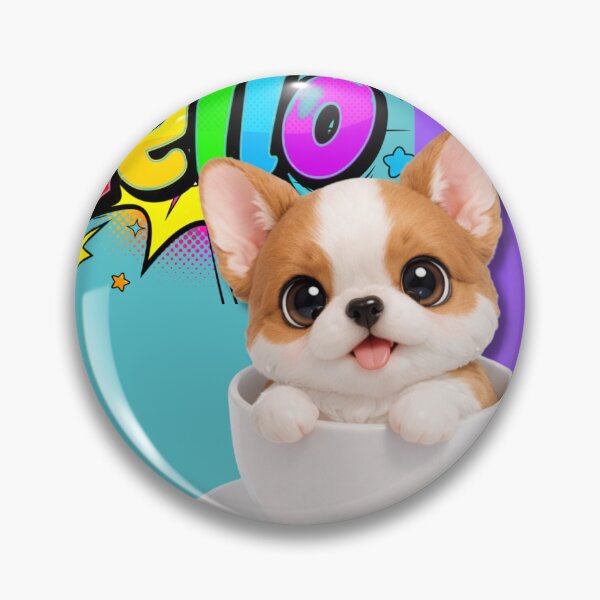 Item preview, Retro Comic Corgi: Bright Hello Pop Art Design designed and sold by Soluna Studio.