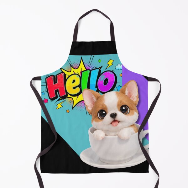 Item preview, Retro Comic Corgi: Bright Hello Pop Art Design designed and sold by Soluna Studio.