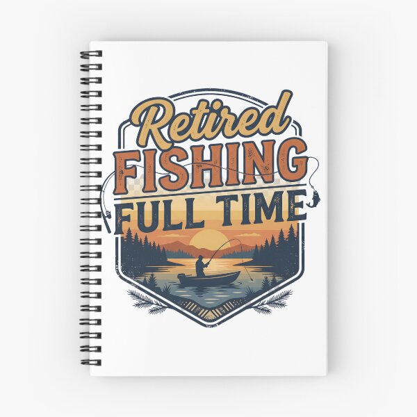 Item preview, Retired Fishing Full Time Sunset Lake designed and sold by PixelModeShop.