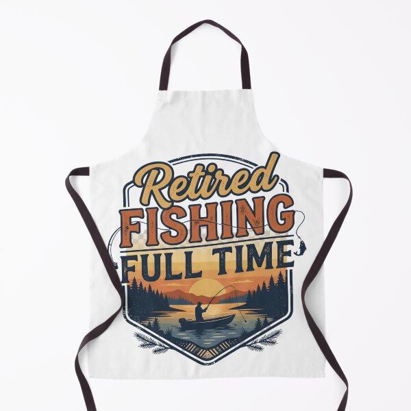 Item preview, Retired Fishing Full Time Sunset Lake designed and sold by PixelModeShop.
