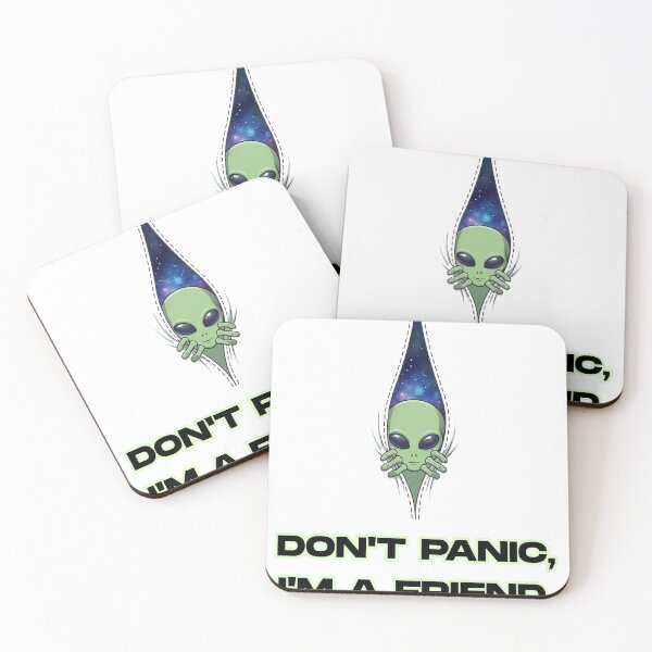 Item preview, DONT PANIC IM A FRIEND Cosmic Interstellar Signal Alien Graphic designed and sold by Talk to Alien UFO.