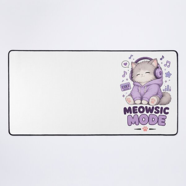 Item preview, Music Cat With Headphones Meowsic Mode Sticker designed and sold by MoodCats.