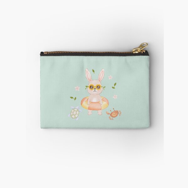 Item preview, Cute Summer Bunny Watercolor Illustration | Kawaii Beach Rabbit | Pastel Animal Art designed and sold by SaitonG.