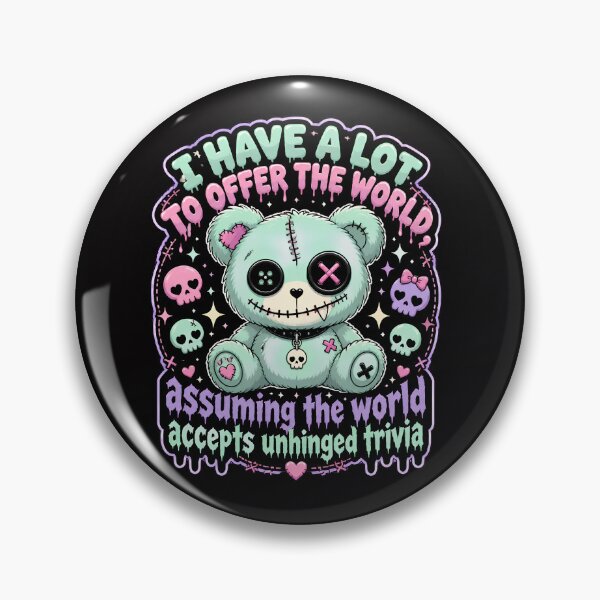 Item preview, Unhinged Trivia Cute Creepy Kawaii Pastel Goth designed and sold by DarklyOK.