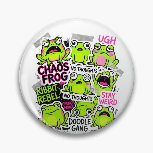 Item preview, Chaos Frog Grunge Frogs Doodle Gang designed and sold by PixelModeShop.