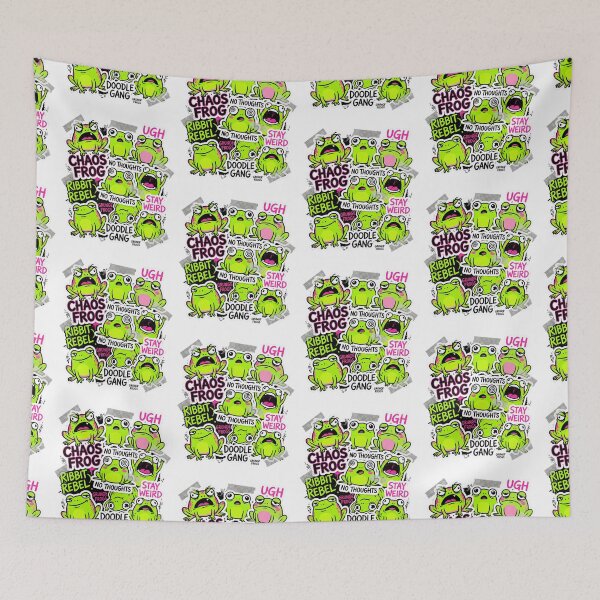 Item preview, Chaos Frog Grunge Frogs Doodle Gang designed and sold by PixelModeShop.