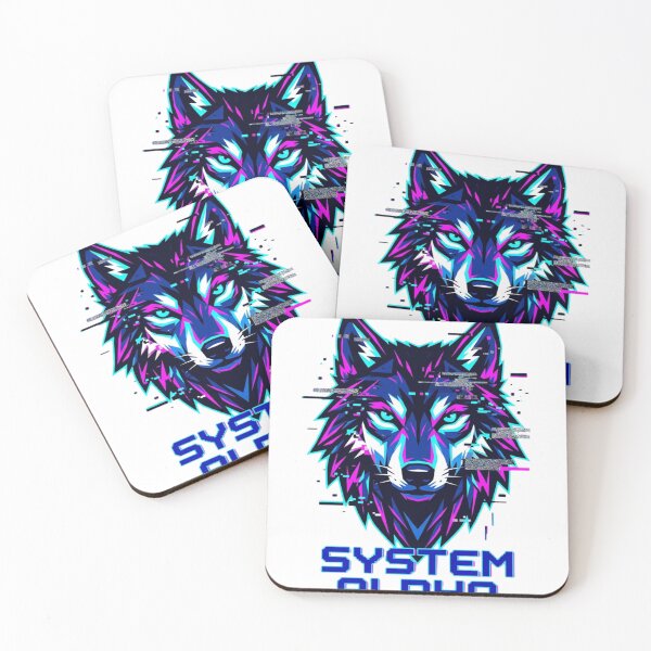 Item preview, System Alpha Wolf Shirt Cyberpunk Neon Wolf Gaming Gift Wolf Lover Glitch Tech Tee designed and sold by Sky-bully.