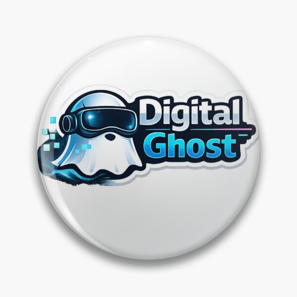 Item preview, Digital Ghost Cyber Sticker designed and sold by BrightMindPrint.