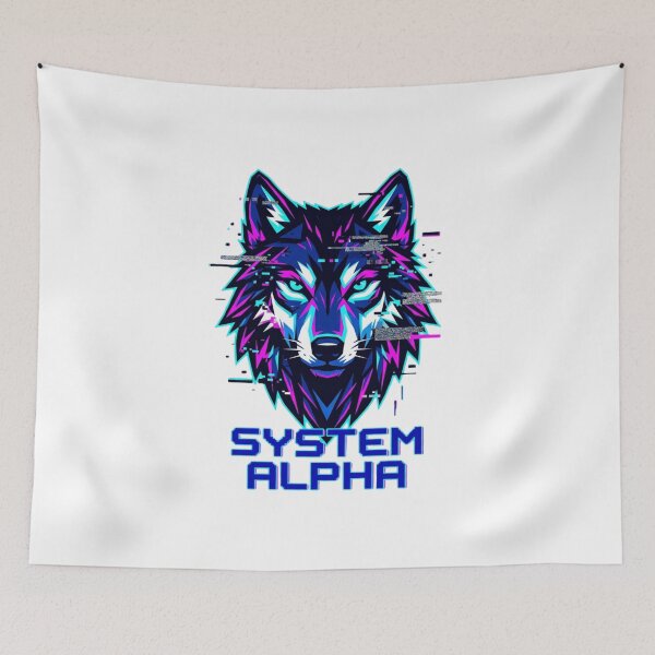 Item preview, System Alpha Wolf Shirt Cyberpunk Neon Wolf Gaming Gift Wolf Lover Glitch Tech Tee designed and sold by Sky-bully.