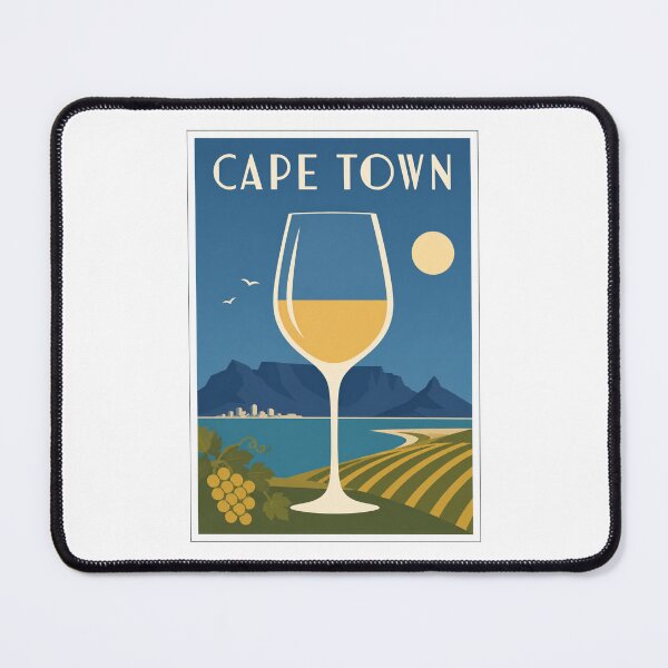 Item preview, Cape Town Wine Glass Table Mountain Travel Poster designed and sold by Beyond Destinations.