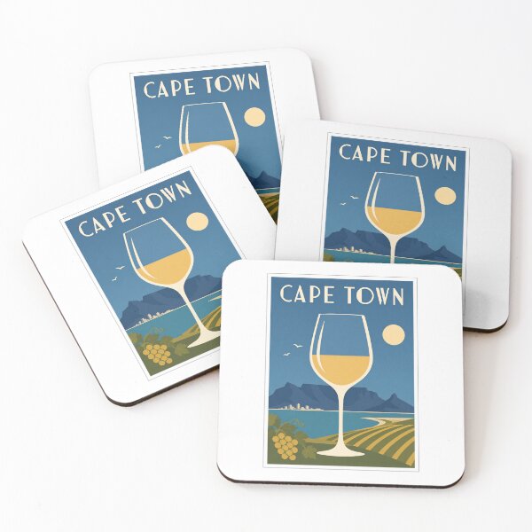 Item preview, Cape Town Wine Glass Table Mountain Travel Poster designed and sold by Beyond Destinations.