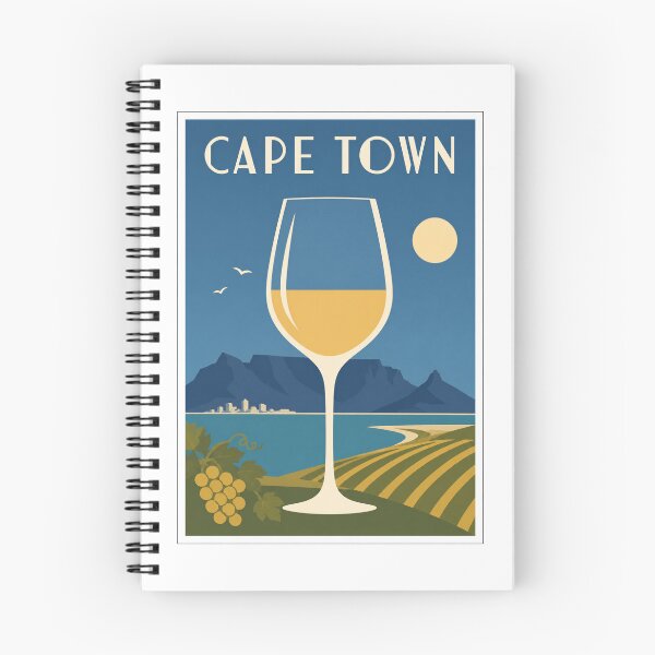 Item preview, Cape Town Wine Glass Table Mountain Travel Poster designed and sold by Beyond Destinations.