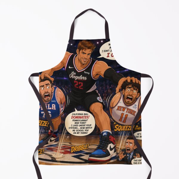 Item preview, Cartoon Basketball Showdown: William Levy vs. Brian Tyler Cohen and Hasan Piker designed and sold by Uniqueartai.