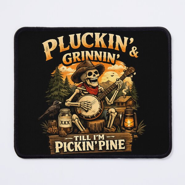 Item preview, Pluckin’ & Grinnin’ Till I’m Pickin’ Pine - Vintage Banjo player designed and sold by SidTastic .