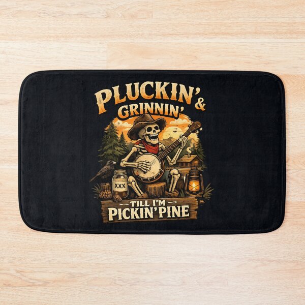 Item preview, Pluckin’ & Grinnin’ Till I’m Pickin’ Pine - Vintage Banjo player designed and sold by SidTastic .