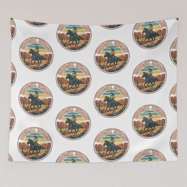 Item preview, Cowgirl Energy Desert Retro Rider designed and sold by PixelModeShop.