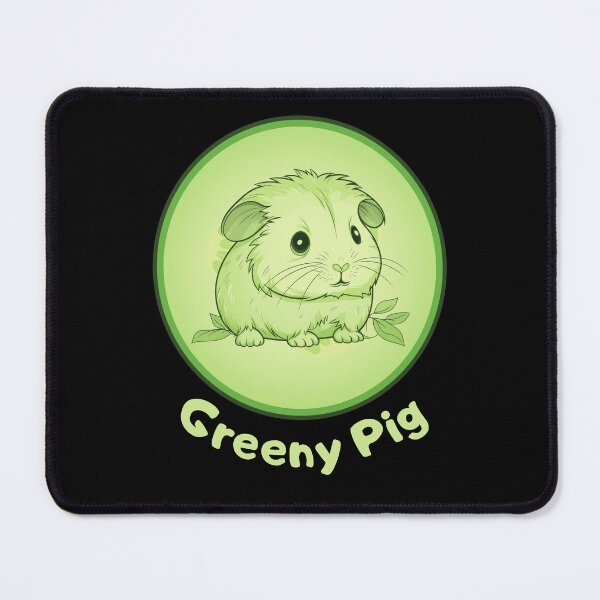 Item preview, Cute Green Guinea Pig Cartoon Design designed and sold by KasiaS95.