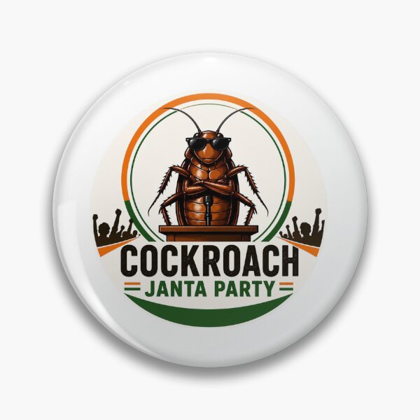 Item preview, Cockroach Janta Party Funny Political Meme Logo Sticker designed and sold by MUSA'S.