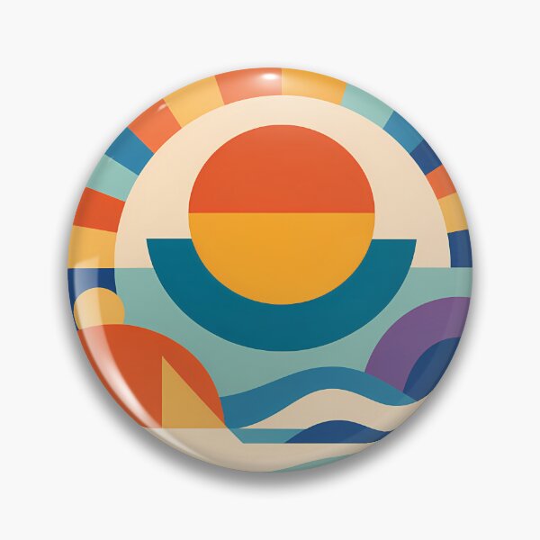 Item preview, Geometric Sun and Moon Festival Landscape designed and sold by InkSmithery.