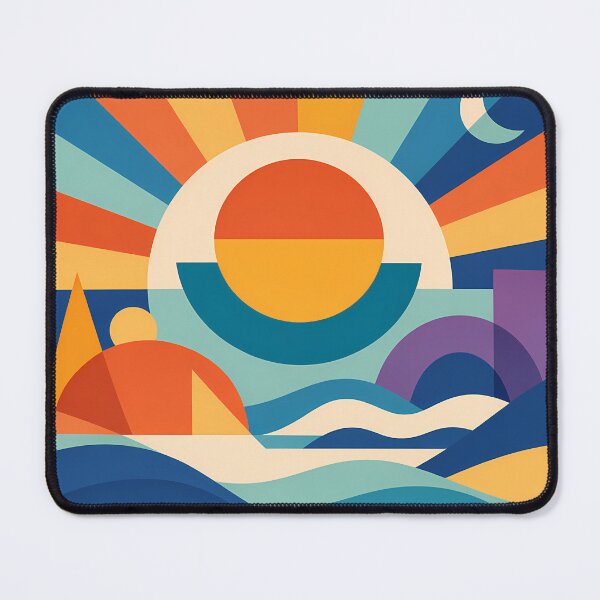 Item preview, Geometric Sun and Moon Festival Landscape designed and sold by InkSmithery.