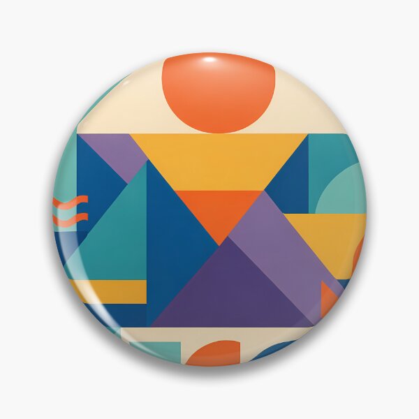 Item preview, Colourful Memphis Geometric Shape Collage designed and sold by InkSmithery.