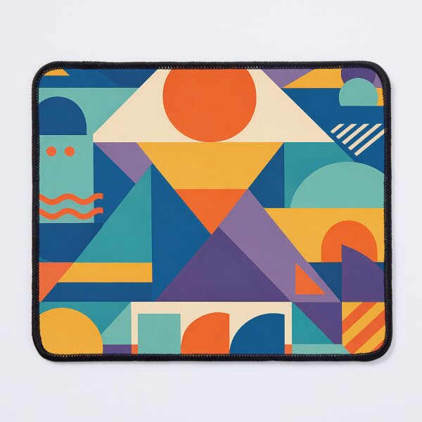 Item preview, Colourful Memphis Geometric Shape Collage designed and sold by InkSmithery.