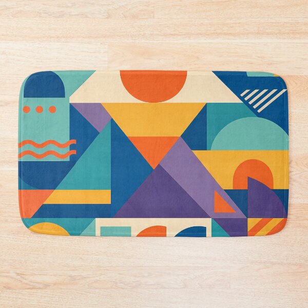 Item preview, Colourful Memphis Geometric Shape Collage designed and sold by InkSmithery.