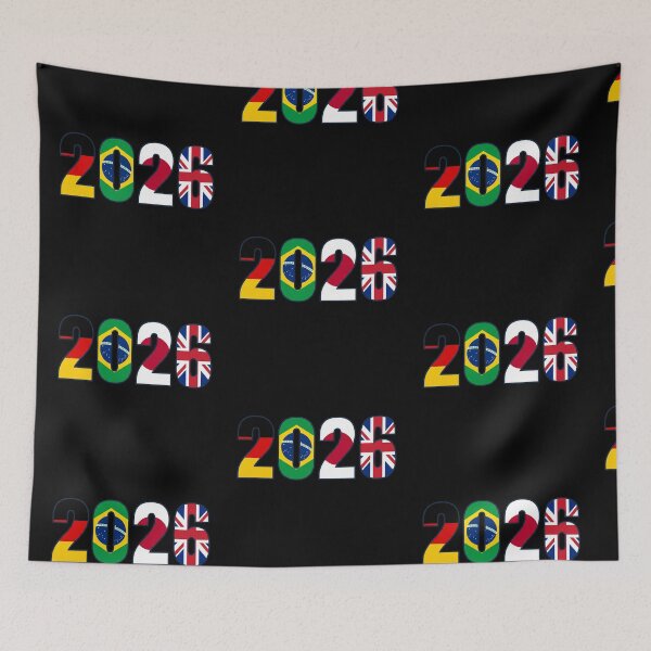 Item preview, 2026 Football — Flag Typography Germany Brazil Japan England designed and sold by David Mateo ArtWorks.