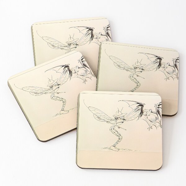 Item preview, Bat And Insect Nature Drawing | Insect Art designed and sold by GammaRay.