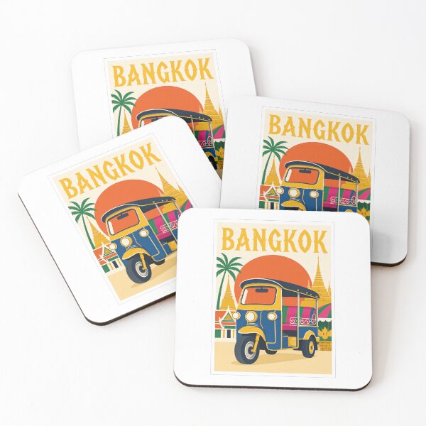 Item preview, Bangkok Tuk Tuk Thailand Travel Poster designed and sold by Beyond Destinations.