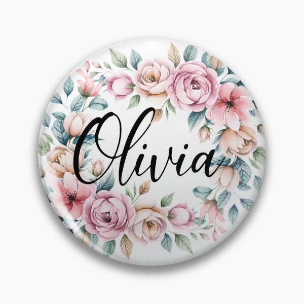 Item preview, Olivia Floral Name Watercolor Boho Personalized Design designed and sold by ArcticFoxStudio.