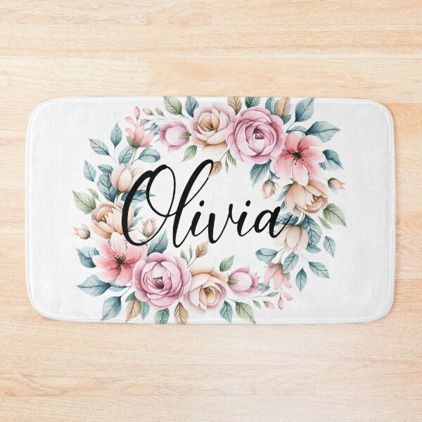 Item preview, Olivia Floral Name Watercolor Boho Personalized Design designed and sold by ArcticFoxStudio.
