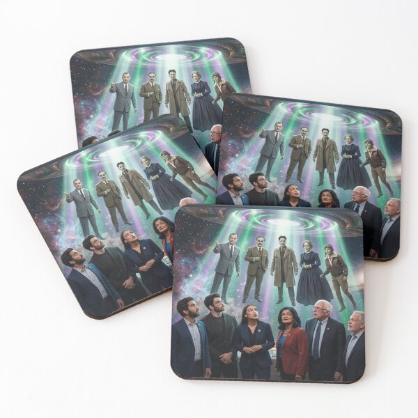 Item preview, Galaxy Universe Spaceship Alien Abduction: Political and Historical Figures designed and sold by Uniqueartai.