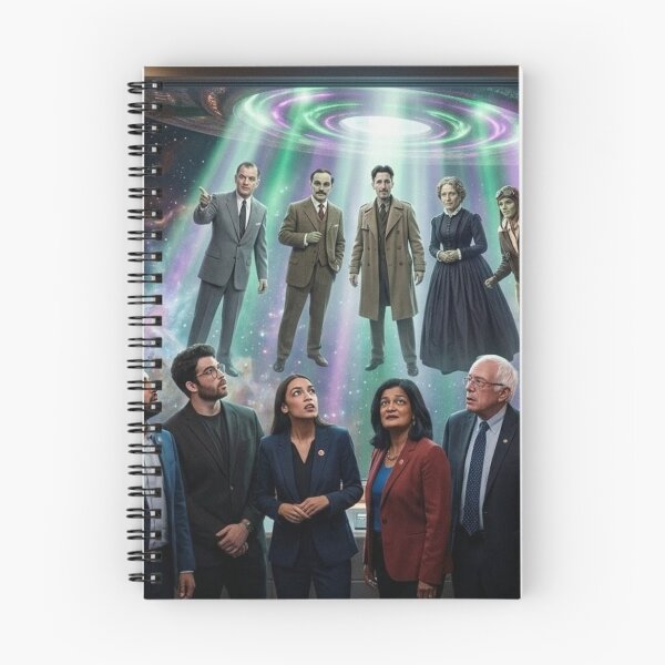 Item preview, Galaxy Universe Spaceship Alien Abduction: Political and Historical Figures designed and sold by Uniqueartai.