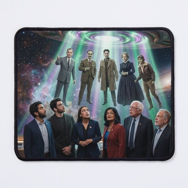 Item preview, Galaxy Universe Spaceship Alien Abduction: Political and Historical Figures designed and sold by Uniqueartai.