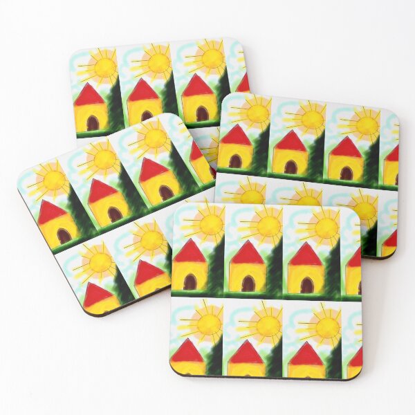 Item preview, A cute little home and bright yellow sun designed and sold by Shukasya-Arts.