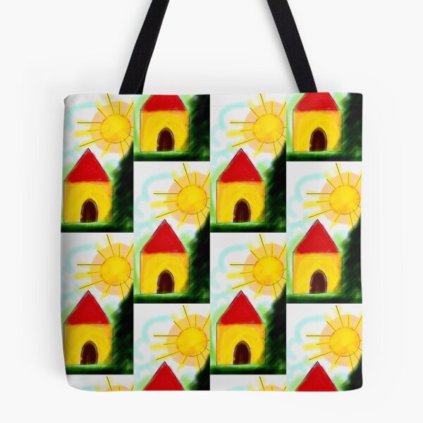 Item preview, A cute little home and bright yellow sun designed and sold by Shukasya-Arts.