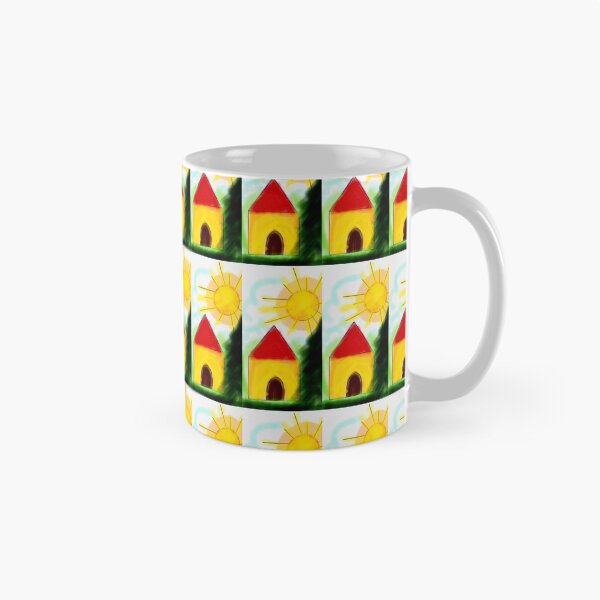 Item preview, A cute little home and bright yellow sun designed and sold by Shukasya-Arts.