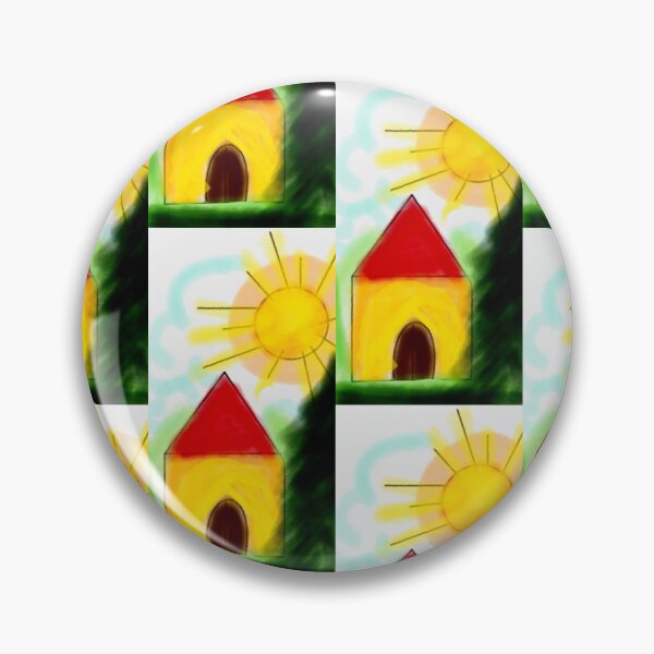 Item preview, A cute little home and bright yellow sun designed and sold by Shukasya-Arts.