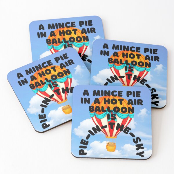 Item preview, A Mince Pie in a Hot Air Balloon is Pie-in-the-Sky designed and sold by MPC-Mince-Pies.