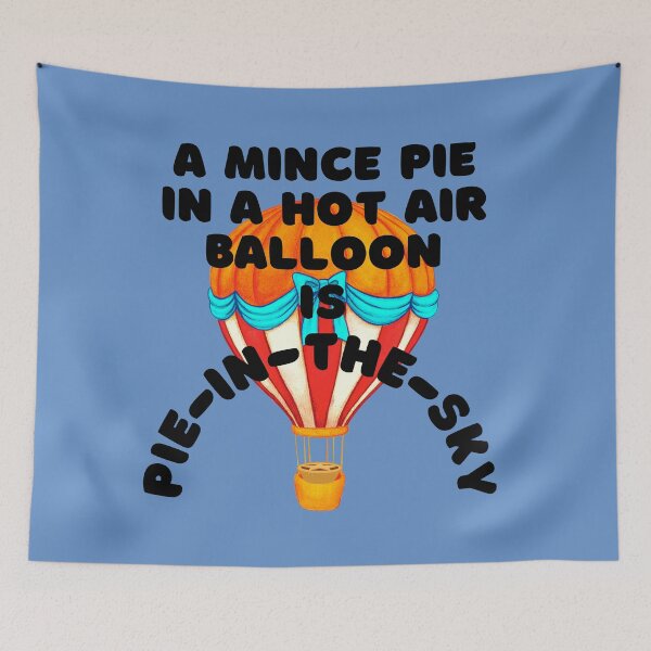 Item preview, A Mince Pie in a Hot Air Balloon is Pie-in-the-Sky designed and sold by MPC-Mince-Pies.